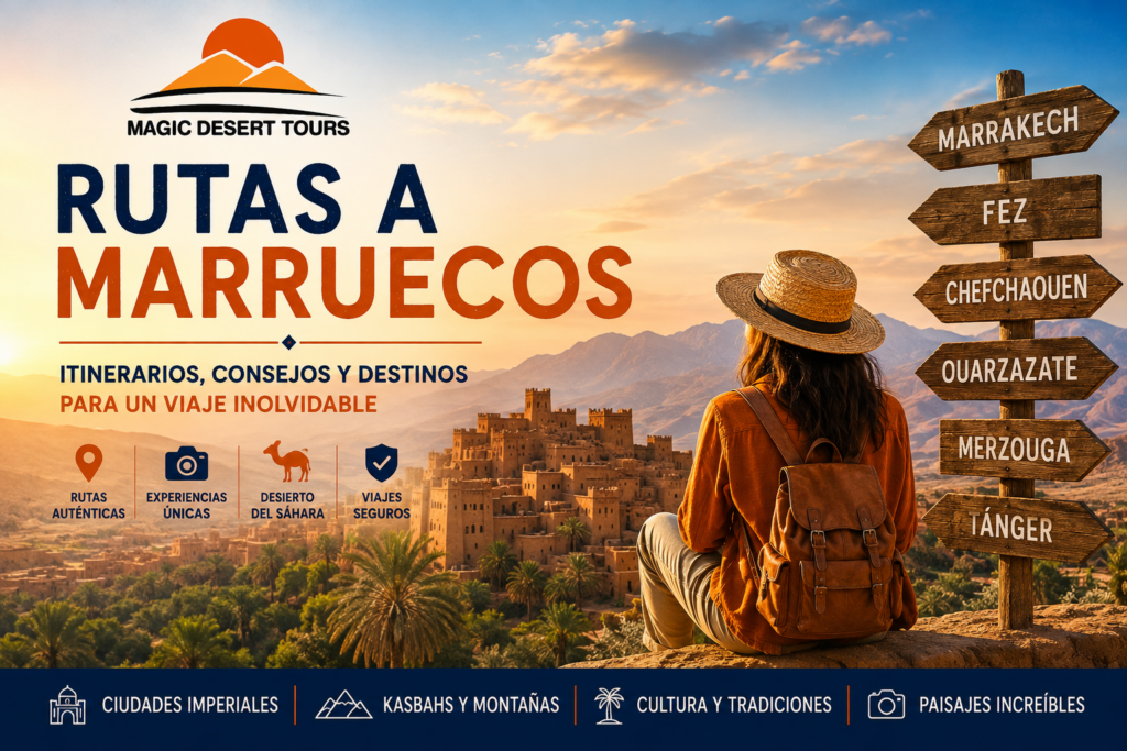 Rutas a Marruecos con Magic Desert Tours, paisajes del Atlas, kasbahs y destinos marroquíes